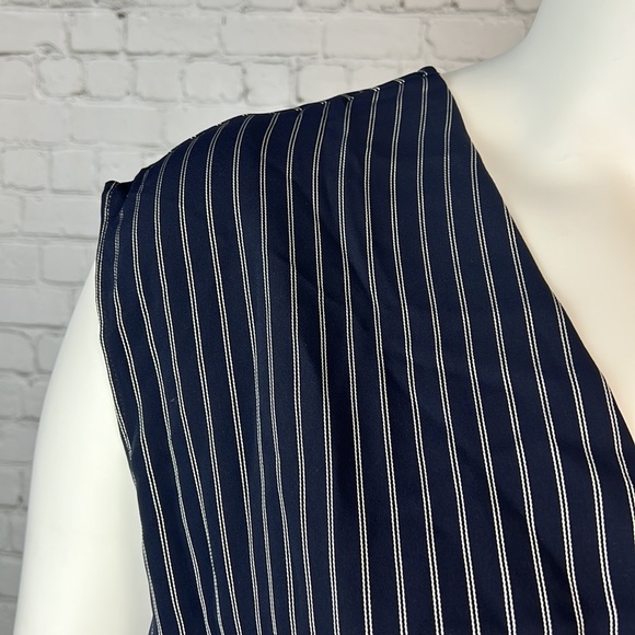 Rachel Roy Navy & White Stripe Surplice Tank Top Plus Size 1X - Picture 4 of 5